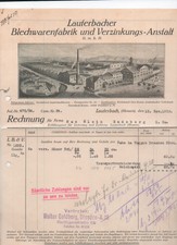 Lauterbach, Hessen, dekoratives Prospekt  "Blechwarenfabrik,Verzinkung",1929