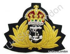 Abzeichen Marine Kings Crown Gold Draht Marine Kappe Abzeichen WW2 Style WWII R893