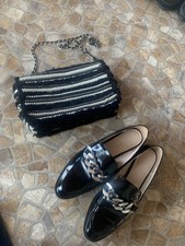 Damen Slipper Lack Gr.39 ZARA passend  Zara Tasche