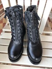  Herren Soldini schwerer Arbeitsstiefel Schnürstiefel Reißverschluss schwarz EU 44 UK 10 TOP ZUSTAND