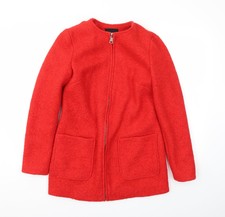 NEW Look Damen Rot Jacke Mantel Größe 8