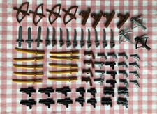 Lego Waffen - 68 Teile, Ninjago Ritter Piraten, Pistolen Schwerter Pfeil & Bogen