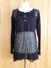 Tredy Tunika gr.38 neu mit Ledereinsätzen schwarz