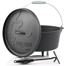 BBQ-Toro Dutch Oven DO9A, 7,2 L Alpha Gusseisen Kochtopf, Gusstopf *B-Ware*