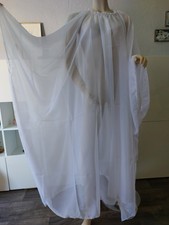 Kleid  Nylon Sissy Maid Boy Dessous Vintage Stil Weiß Transparent XXL-XXXXL