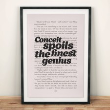 Little Women Book Page Kunst Dünkel Beute feinste Genius Print