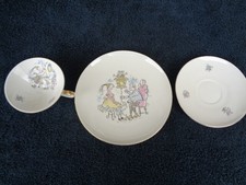 PORZELLAN / KAFFEEGEDECK 3 TEILIG / BAVARIA / ARZBERG / SAMMELTASSE TELLER 1960