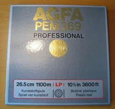 1x Agfa Tonband PEM 369 HiFi Professional Tape 26,5 cm Spule neu OVP, für AKAI 