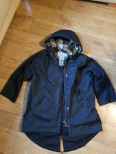  Atemberaubender Barbour International 'Rain' schwarz gewachster Kapuzenparka - lesen