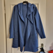 Jacke, Cardigan, lange Kuschel Jacke mit Kapuze in grau Gr 50 mega schön 