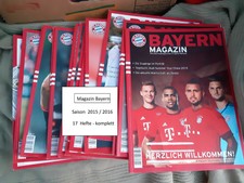 FC Bayern München Magazin Bayern 2015-2016, 17 Hefte komplett - Stadionhefte