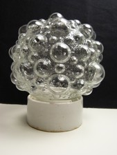 70er Bubble Glas Lampe Wandlampe Deckenlampe klares Glas Kult 70er retro E27