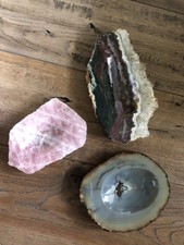 3 Vintage- Deko Aschenbecher *Top* Quarz - Marmor(?)