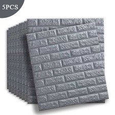 5pcs Tapete 3DWandpaneele Selbstklebend Ziegel Wandaufkleber Wasserdicht 70x77cm