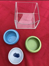 Zwerghamster, Hamster Sandbox, Buddelbox, 3x Fressnapf, Futternapf Für Käfig