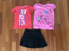 2 Mädchen T-Shirts mit Rock, Gr.104/110, S.Oliver, Esprit, bluekey,