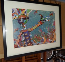 Kunst Bild Bunt Ca 40x60cm