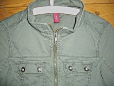 Vero Moda  Blouson Bomber Jacke kurz Gr.34/XS olive B.wolle leicht viele Details