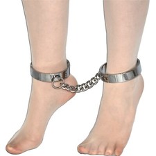 schwere Fußfessel mit Metallkette* Fußschellen Bondage Fetisch Fesselkette