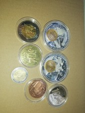 Gedenkmüzen bzw Gedenkmedaille des Euro in Kapseln 