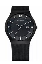 BERING Solaruhr Herrensolaruhr Herrenuhr schwarz full black ip