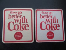 4 sehr alte Bierdeckel von Coca Cola, 1+2 sind unterschiedlich dick