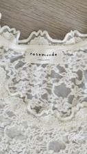 Neuwertige edle Rosemunde Spitzenshirt Bluse L creme