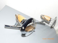 Globo Lampe - 2x Birnen Strahler Chrome + Holz