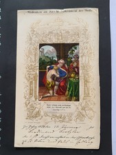Andachtsbild 1856 Holy Card Heiligenbild Coloriert Santino D'epoca Image Pieuse