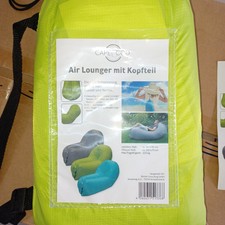 Originalverpackt Air Lounger mit  Kopfteil grün aufblasbare Sessel  gebraucht 