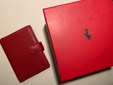 Original Ferrari Reisepass Bordkarten Etui leder, rot, neu
