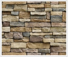 VORCOOL 3D-Ziegelstein-Aufkleber für Wand, Tisch, Möbel, Dekoration, Braun, 45