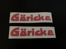 2x Göricke Aufkleber Rot Tank Rahmen Fahrrad Mofa Logo Schriftzug