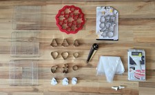 Weihnachten Backen Austecher Set Spritzbeutel Abtropfgitter Plätzchen Pralinen 