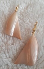 Ohrringe Austernschale Oystershell hangefertigt USA Gold 