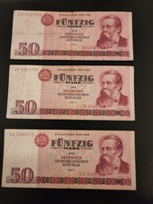 150 Mark DDR Geldscheine 3 Banknoten Lot 1971 