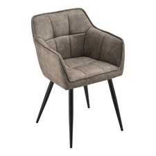 B-WARE Sessel Loungesessel Clubsessel Cocktailsessel Wildlederimitat Taupe