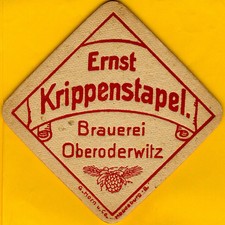 Bierdeckel, DDR, Brauerei, Oberrodewitz, Ernst Krippenstapel, G. Horn u. Co