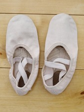 * SO DANCA * BALLETT LEINEN SCHLÄPPCHEN GYMNASTIK SCHUHE ROSA 34/35 TOP!!!
