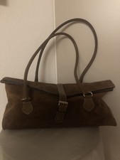 abro Tasche braunes echtes Velourleder