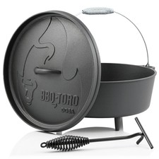 BBQ-Toro Dutch Oven DO6A, 5,5 L Alpha Gusseisen Kochtopf, Gusstopf *B-Ware*