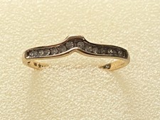 Kostbarer Memoryring  Verlobungsring 10 Karat Gold besetzt m 14 echten Diamanten