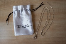 Thomas Sabo: Filigrane Ankerkette 70cm inkl. Carrier mit Steinchen - 925 Sterlin