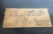 Briefumschlag 1854 v. New York - Aachen - Gernsheim m. Wachssiegel Siegelstempel