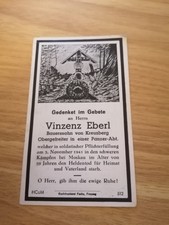 WK2 Sterbebild (1), Obergefreiter Panzer-Abt., 1941 Moskau