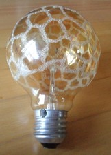 Mini-Globe Glühlampe, mit Verzierung, 240 Volt, 60 Watt, Durchmesser ca. 8,1 cm