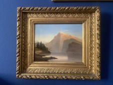 Ölgemälde  Alpen Landschaft  Watzmann See  Romantik signiert Abend  Königssee