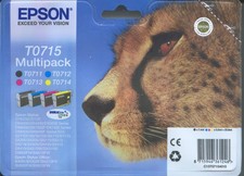 ORIGINAL Epson T0715 Multipack "Gepard" für Stylus / Office in OVP!!!