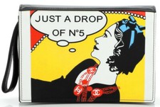 RARE & COLLECTOR Pochette Chanel No. 5 Iconic Coco cartoon clutch