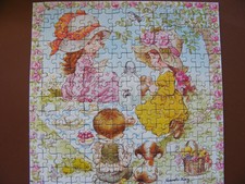 Puzzle Sarah Kay Mädchen alt Kinder vintage vollständig Picknick selten 196 Teil